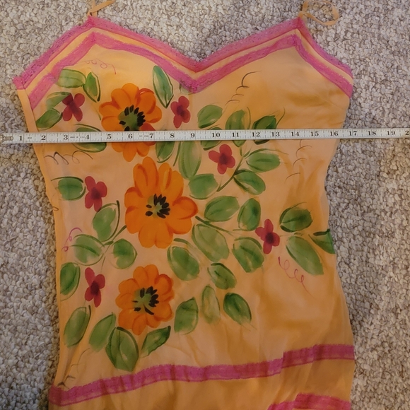 Sue Wong Yellow and Pink Dress - Picture 10 of 12